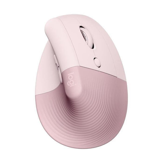 Souris Logitech Lift Ergonomique Verticale, Sans Fil, Silencieuse - Rose LOGITECH