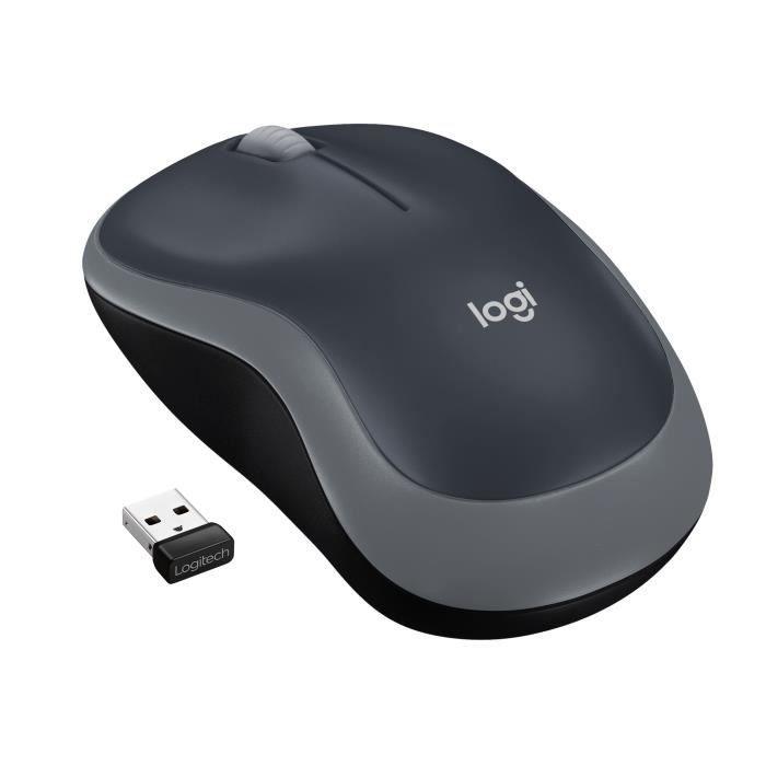 Souris sans fil - LOGITECH - M185 - Optique - Gris - Paloma Tech