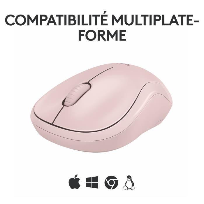 Logitech M240 Souris Bluetooth, Sans fil, Compacte, Portable, Suivi fluide - Rose - Paloma Tech