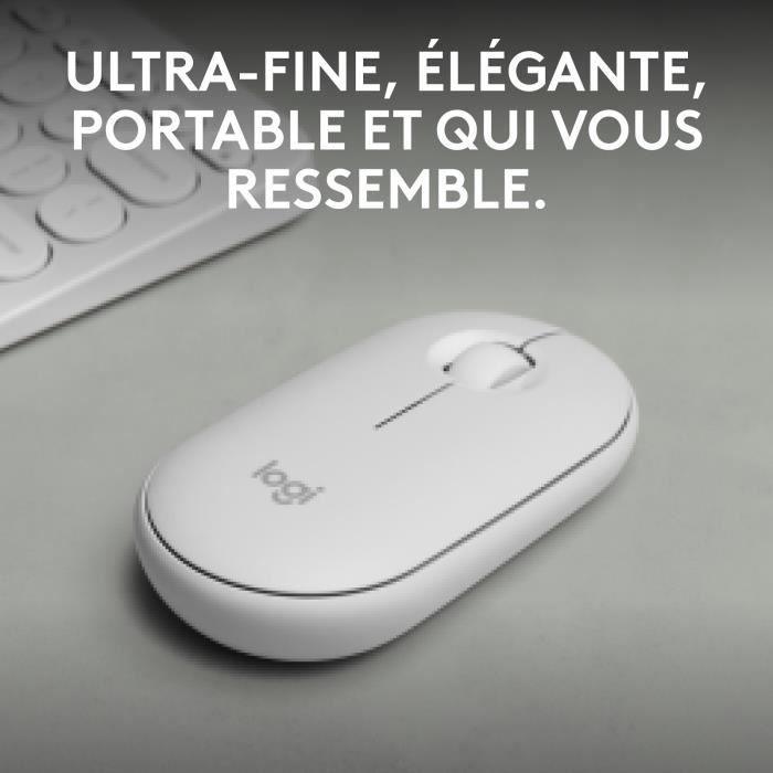 LOGITECH - Souris sans fil - Pebble Mouse 2 M350s - Blanc - (910 - 007013) - Paloma Tech