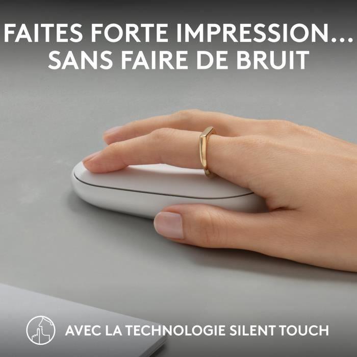 LOGITECH - Souris sans fil - Pebble Mouse 2 M350s - Blanc - (910 - 007013) - Paloma Tech