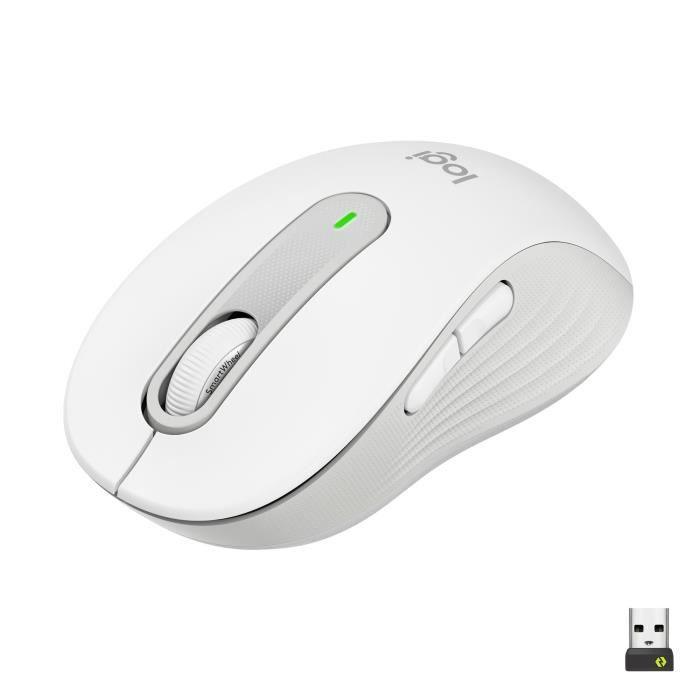 Souris Logitech Sans Fil Signature M650 Silencieuse, Bluetooth - Blanche LOGITECH