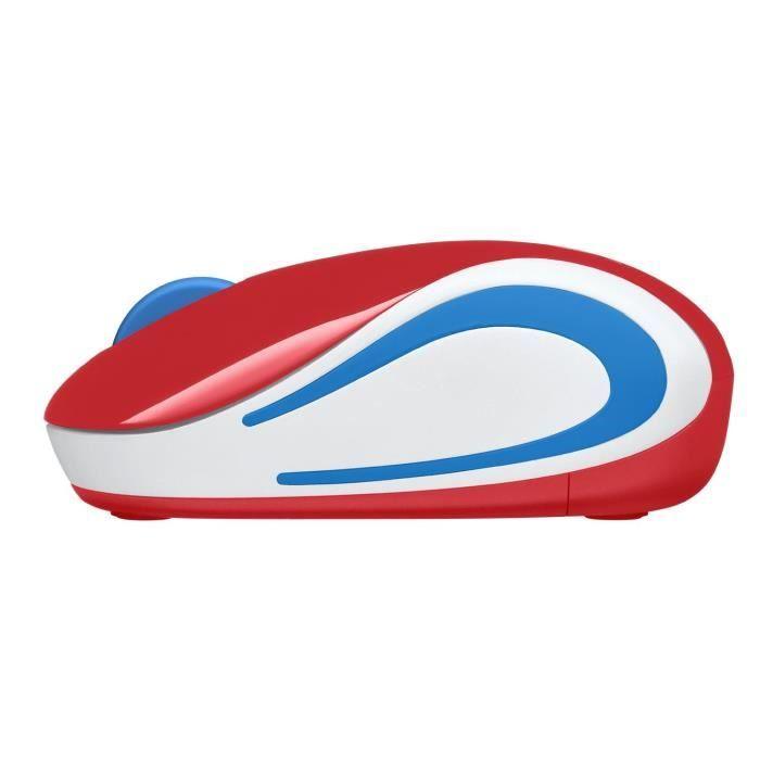 LOGITECH - Souris mini sans fil optique M187 - Rouge - Paloma Tech