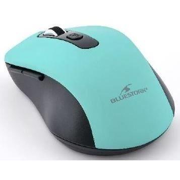 Souris sans fil - BLUESTORK - M - WL - OFF70 - GREEN - Rechargeable - 800/1200/1600 DPI - 6 boutons - Vert menthe - Paloma Tech