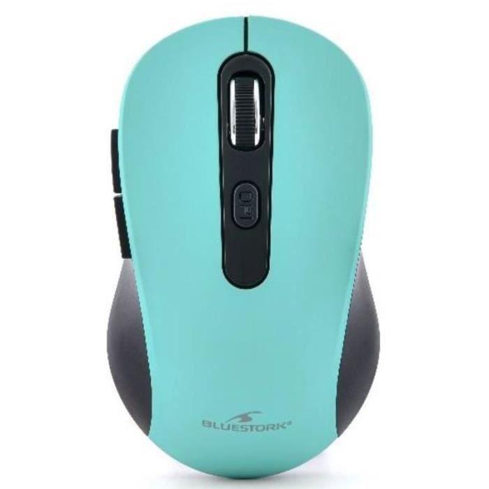 Souris sans fil - BLUESTORK - M - WL - OFF70 - GREEN - Rechargeable - 800/1200/1600 DPI - 6 boutons - Vert menthe - Paloma Tech