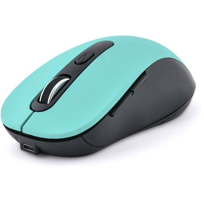 Souris sans fil - BLUESTORK - M - WL - OFF70 - GREEN - Rechargeable - 800/1200/1600 DPI - 6 boutons - Vert menthe - Paloma Tech