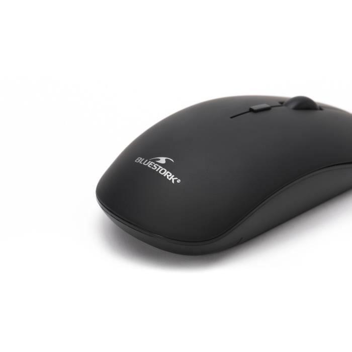 Souris Sans Fil - BLUESTORK - OFFICE 100 - 2.4G + Bluetooth - Rechargeable - PC/MAC - Noir BLUESTORK