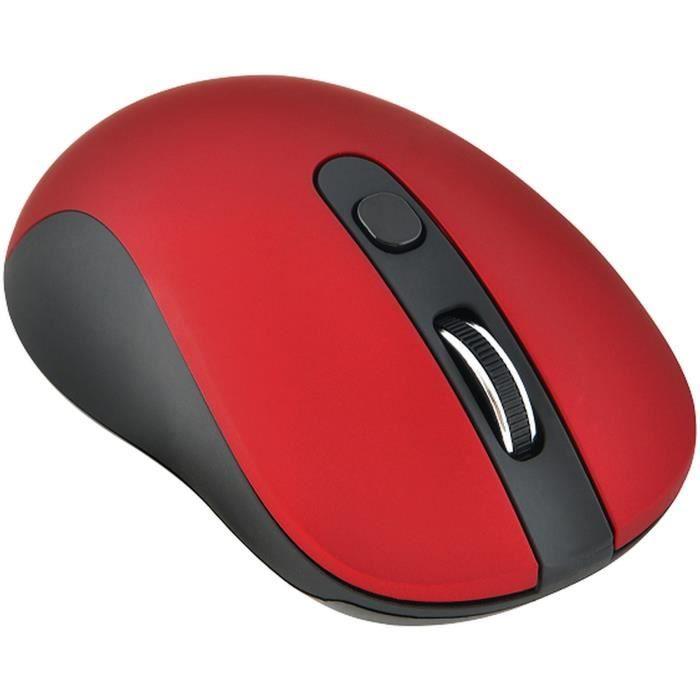 Souris Sans Fil - 2,4 GHz - bouttons - Rouge - Paloma Tech