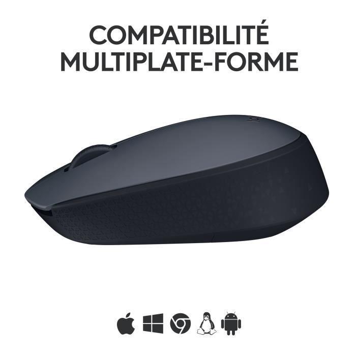 LOGITECH - Souris Sans Fil Ambidextre M170 - Gris - Paloma Tech