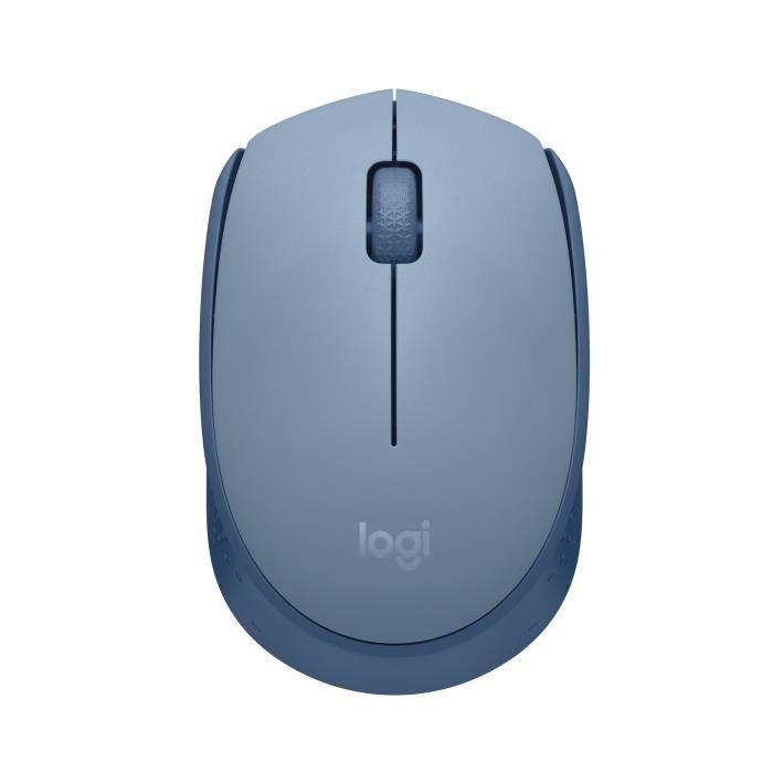 Souris Sans Fil - LOGITECH - M171 - 2,4 GHz avec Mini - récepteur USB - Suivi Optique - Ambidextre - Bleu Gris - Paloma Tech