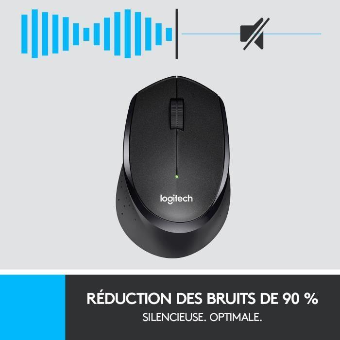 LOGITECH - Souris silencieuse sans fil M330 Silent Plus - Noir - Paloma Tech