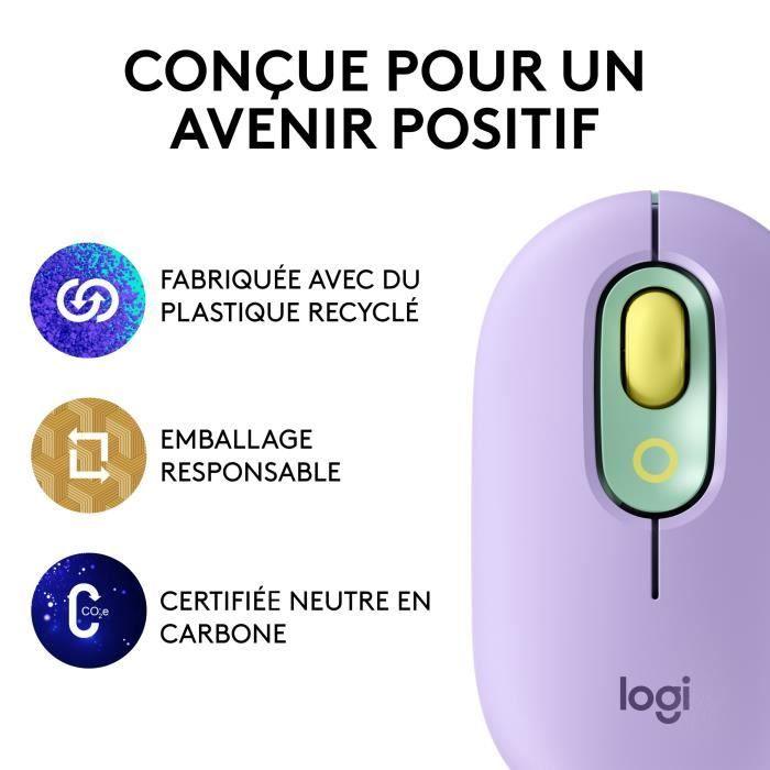 Souris - Sans fil - Logitech - Pop Mouse - avec Emoji - Menthe LOGITECH