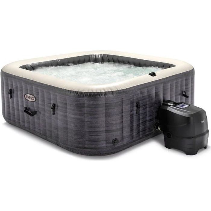 Spa gonflable INTEX - Ardoise - 196 x 196 x 71 cm - 6 places - Carré - 28452EX INTEX