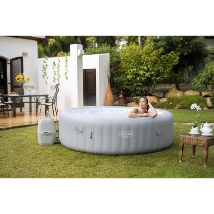 Spa gonflable BESTWAY - Lay-Z-Spa Grenada - 236 x 71 cm - 6 a 8 places - Rond (Livré avec couverture, cartouche et diffuseur) BESTWAY