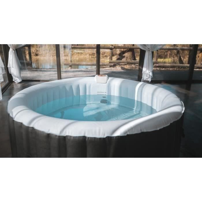 Spa gonflable SUNSPA - AF01 - 208 x 65 cm - 6 places - Rond (Livré avec filtre, cadenas, tapis de sol et couverture) SUNSPA