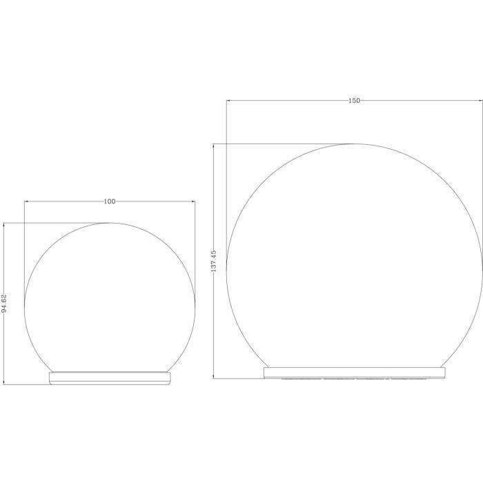 Sphere solaire GALIX - Effet verre brisé - Ø 10 cm - 15 LED blanches GALIX