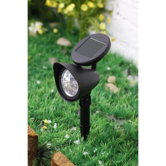 Spot solaire en plastique - 3 LED - Noir - GALIX GALIX