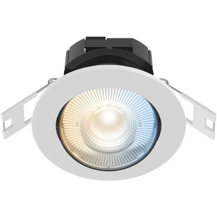 Spots encastrables LED - CALEX - SMART DOWNLIGHT - 5 W - 400 ml - 6500 K - Intensité variable - Pack de 3