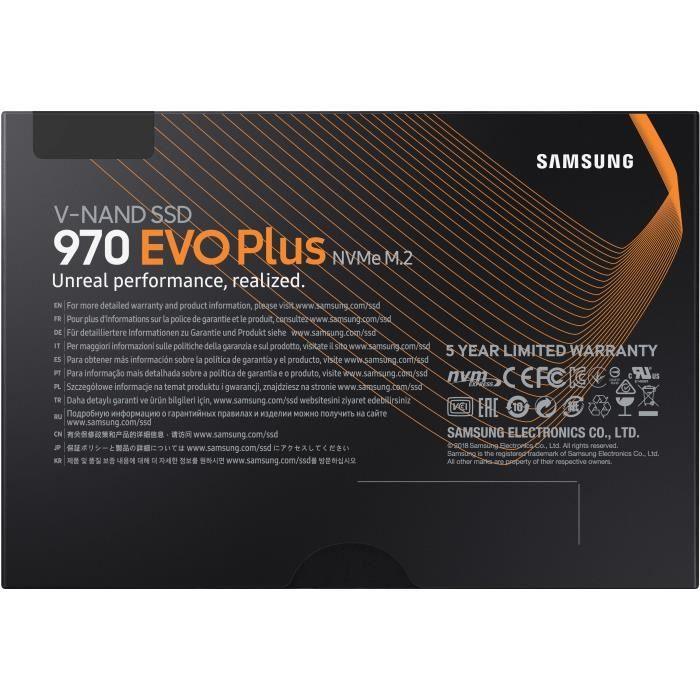 SAMSUNG - SSD Interne - 970 EVO PLUS - 2To - M.2 NVMe (MZ - V7S2T0BW) - Paloma Tech