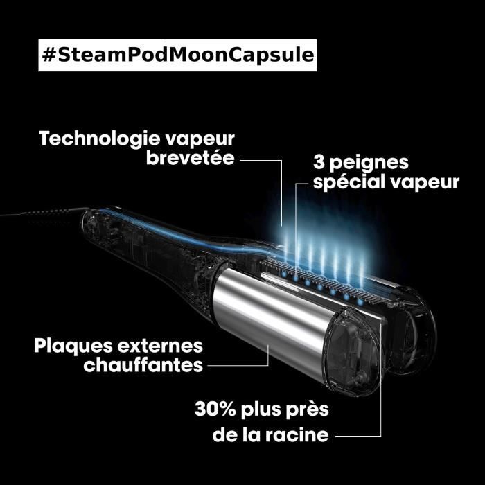 Steampod 4.0 Edition Limitée Moon Capsule - Lisseur-Boucleur Vapeur - Plaque en céramique haute résistance