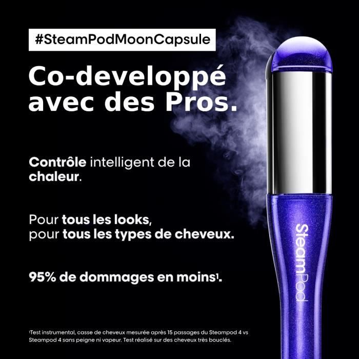 Steampod 4.0 Edition Limitée Moon Capsule - Lisseur-Boucleur Vapeur - Plaque en céramique haute résistance