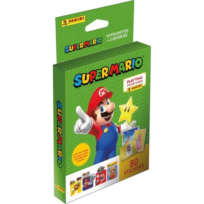 Stickers Super Mario - PANINI - Collection de 368 stickers avec Luigi Yoshi Peach Waluigi Bowser Bowser Jr.