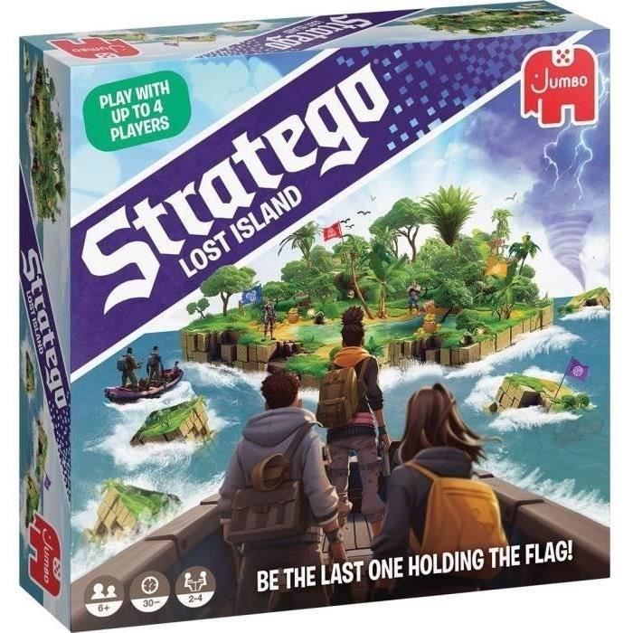 STRATEGO LOST ISLAND - Jeu de stratégie - DUJARDIN - Trouvez le drapeau caché avant qu’il ne disparaisse!