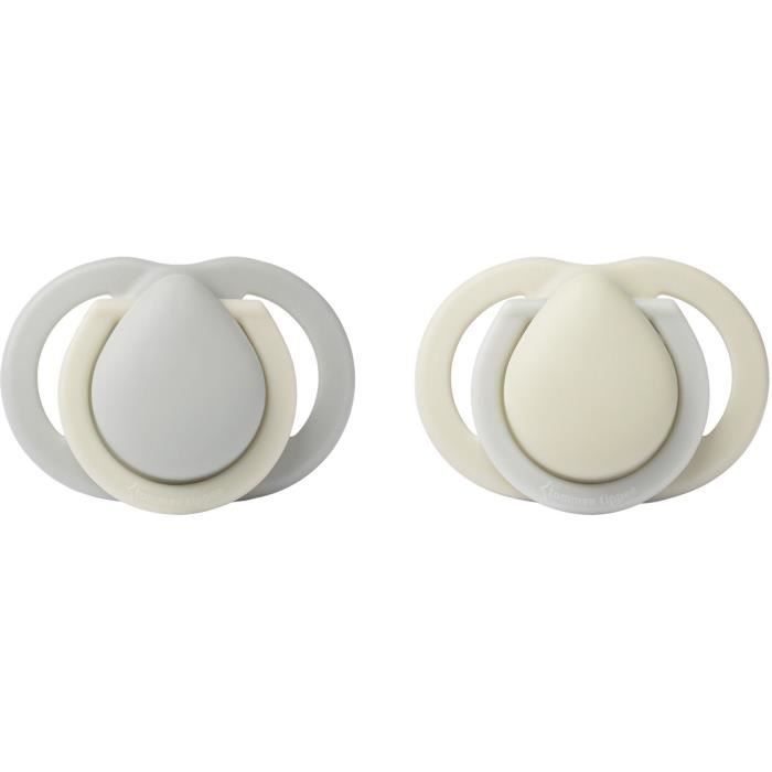 Sucette - TOMMEE TIPPEE - Nouveau-né 0-2 mois - Lot de 2 - Avec téterelle et collerette miniature