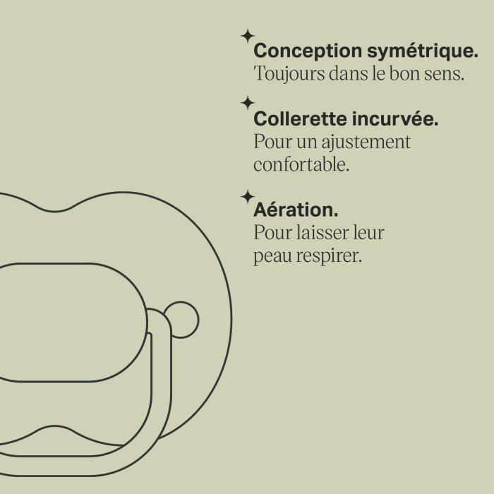 Sucettes - TOMMEE TIPPEE - 6-18 Mois - Lot de 6 - Forme Orthodontique Symétrique Silicone sans BPA