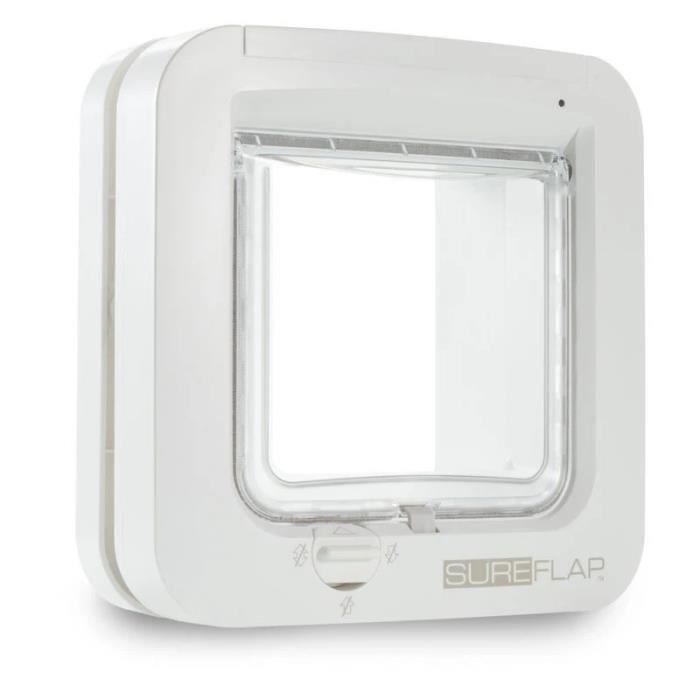 SUREFLAP Chatiere a puce électronique - Blanc - 142 mm x 120 mm (Mémorisation d'un maximum de 32 puces) SUREFLAP