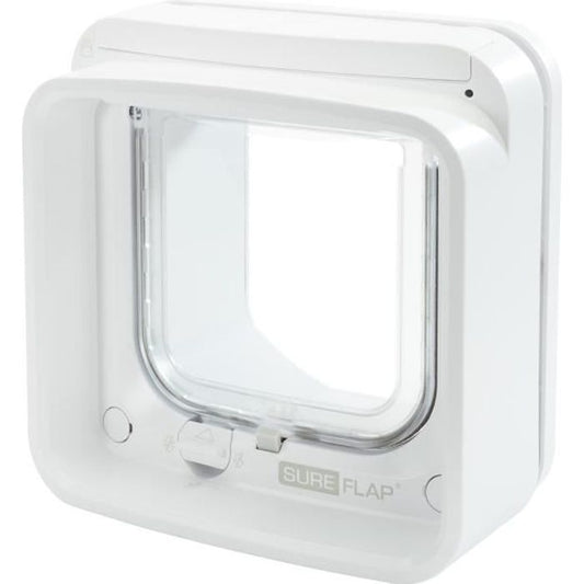 SUREFLAP Chatiere a Puce électronique Connecté - Blanc - 142 mm x 120 mm (Livré sans le Hub) SUREFLAP