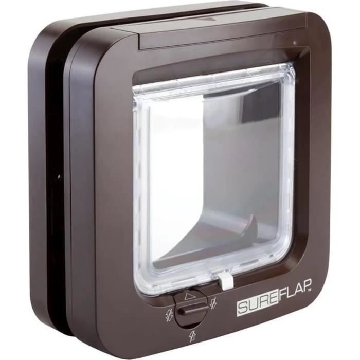 SUREFLAP Chatiere a puce électronique - Marron - 142 mm x 120 mm (Mémorisation d'un maximum de 32 puces) SUREFLAP