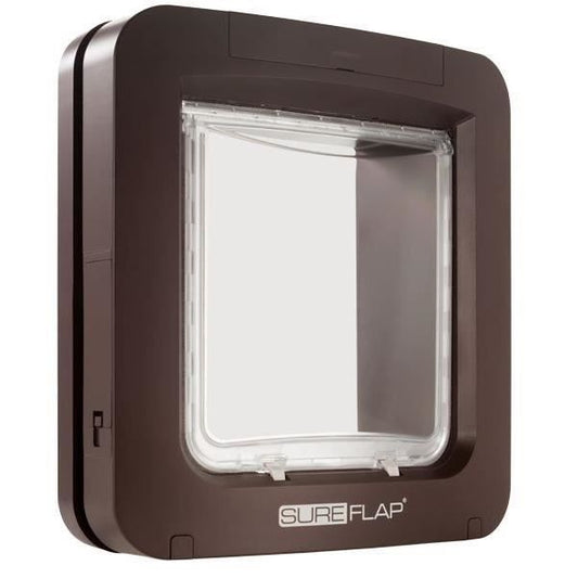 SUREFLAP Grande chatiere a puce électronique - Marron -  178 mm x 170 mm (Mémorisation d'un maximum de 32 puces) SUREFLAP