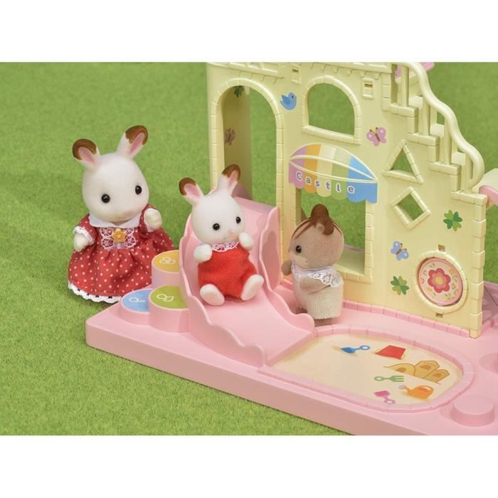 SYLVANIAN FAMILIES - 5319 - Le Château des Bébés - La Creche l’École - Bébé Lapin Chocolat - Mixte - 3 ans