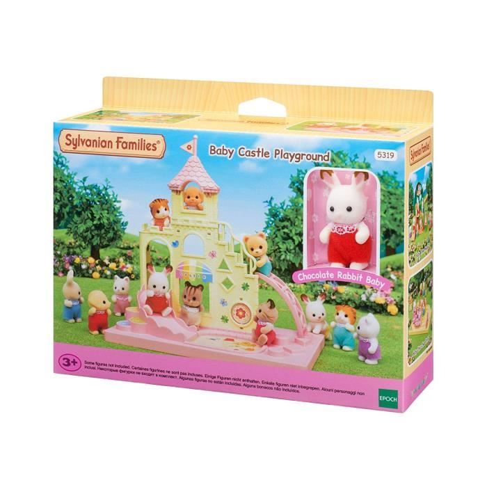 SYLVANIAN FAMILIES - 5319 - Le Château des Bébés - La Creche l’École - Bébé Lapin Chocolat - Mixte - 3 ans