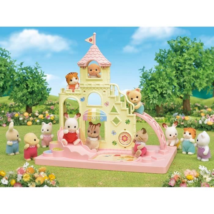 SYLVANIAN FAMILIES - 5319 - Le Château des Bébés - La Creche l’École - Bébé Lapin Chocolat - Mixte - 3 ans