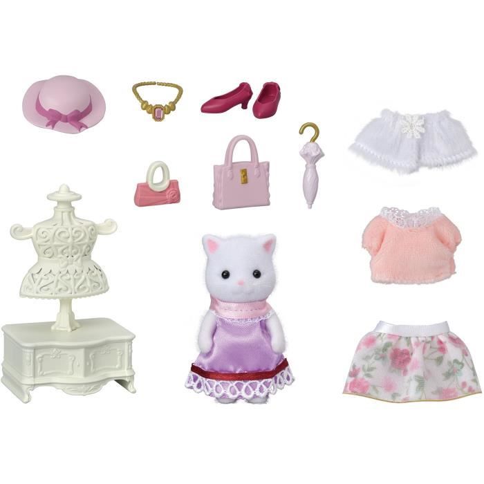 SYLVANIAN FAMILIES - 5461 - La valisette de mode et grande soeur chat persan - Le village