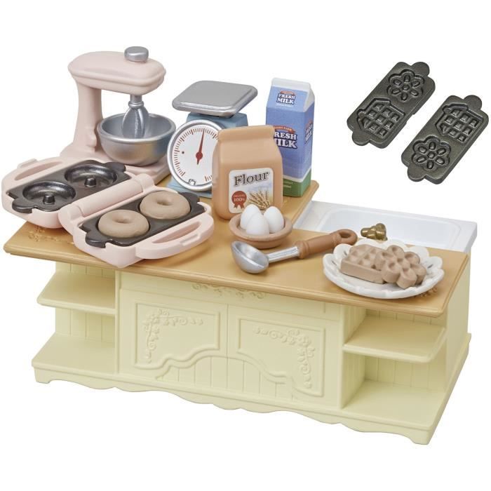 SYLVANIAN FAMILIES - Le meuble de cuisine et accessoires - Blanc - Chine - 3 ans