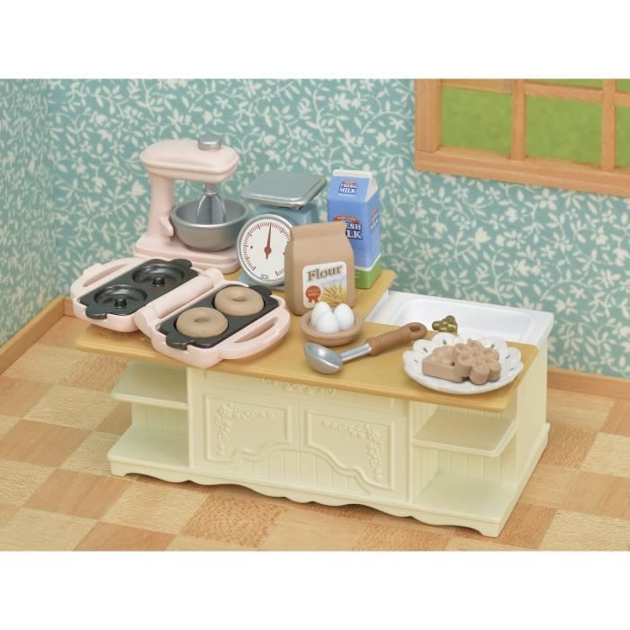 SYLVANIAN FAMILIES - Le meuble de cuisine et accessoires - Blanc - Chine - 3 ans