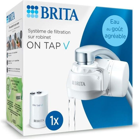 Systeme de filtration sur robinet - BRITA - ON TAP V - 600 L d’eau filtrée / 4 mois - 3 modes d’utilisations - 5