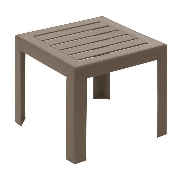 Table basse Miami 40x40cm taupe GROSFILLEX