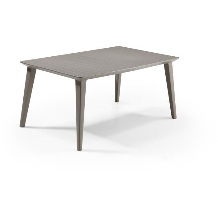 Table de jardin - rectangulaire 160cm - cappuccino - en résine - 6 personnes - Lima -Allibert by KETER ALLIBERT by KETER