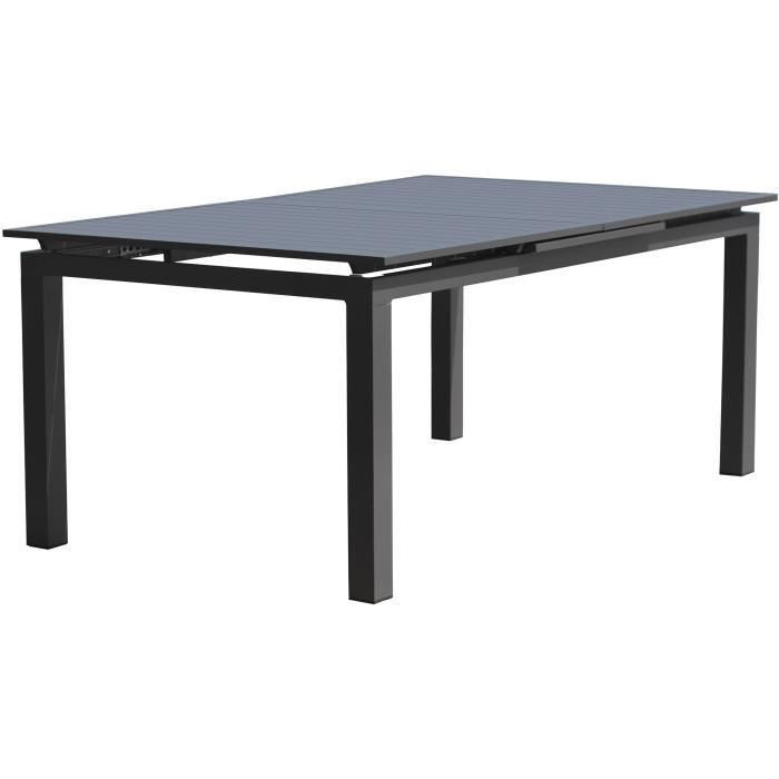 Table de jardin rectangulaire extensible - Gris anthracite - Aluminium  - 10 personnes - 180/240 x 100 cm - MIAMI - DCB GARDEN DCB GARDEN