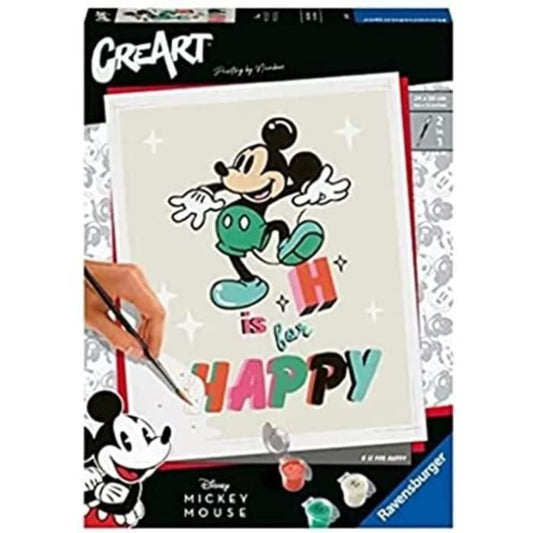 Tableau de peinture par numéros CreArt Minnie Style 20x20 cm pour adultes