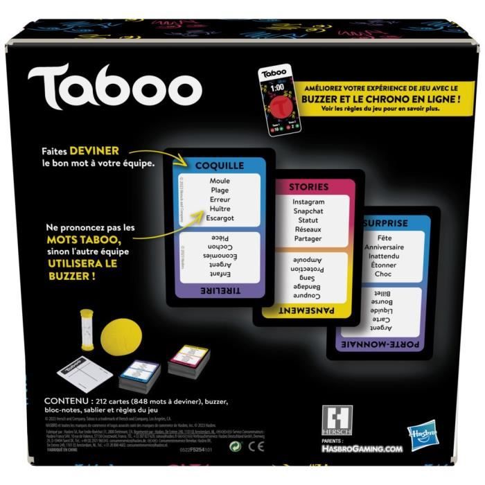 Taboo - jeu de société - Nouvelle version