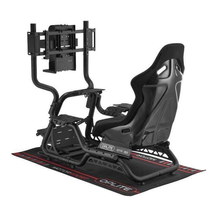 Tapis de sol pour Cockpit de simulation Racing OPLITE ULTIMATE GT Noir/Rouge OPLITE