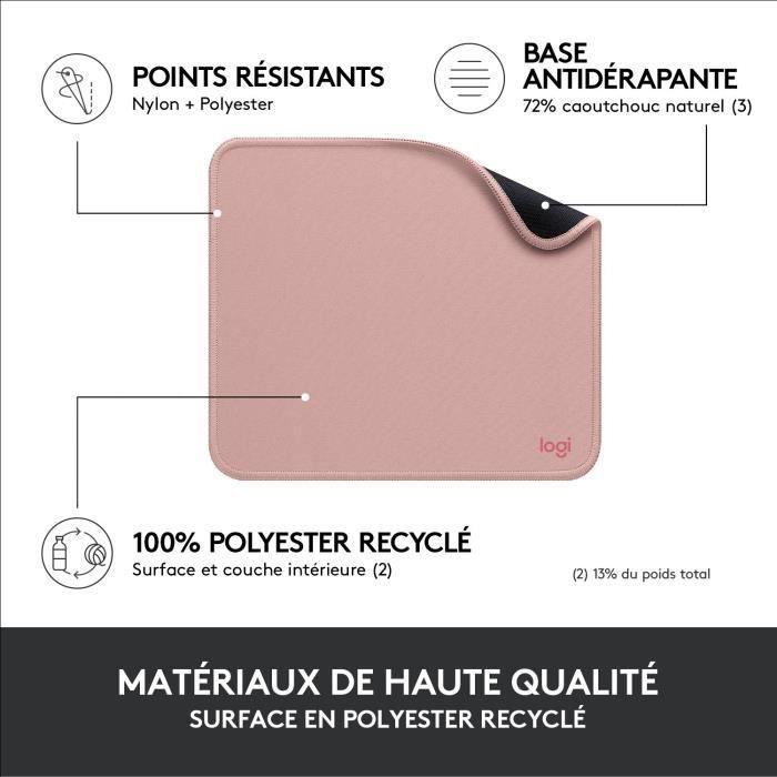 Tapis de souris Logitech Mouse Pad Studio Series Durable, Glissement Facile - Rose LOGITECH