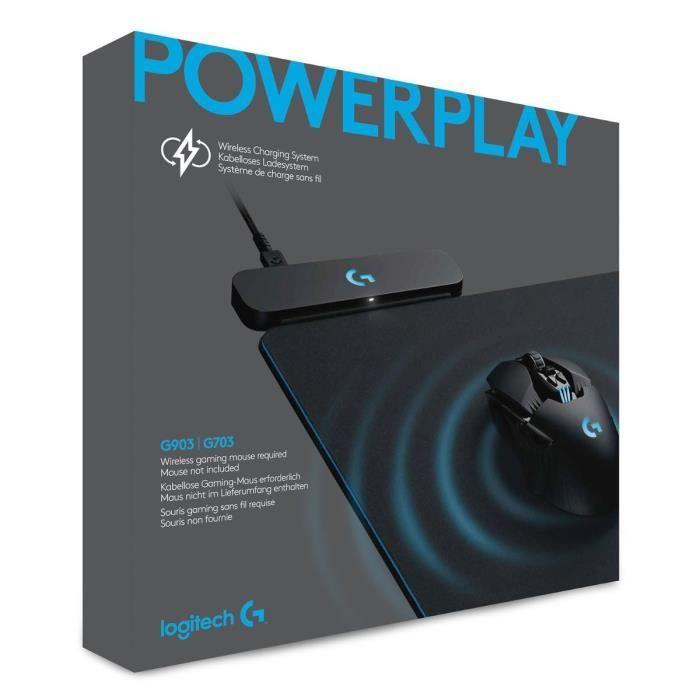 LOGITECH - Tapis de Souris Gamer Powerplay - Systeme de charge de la souris sans fil - Noir - Paloma Tech