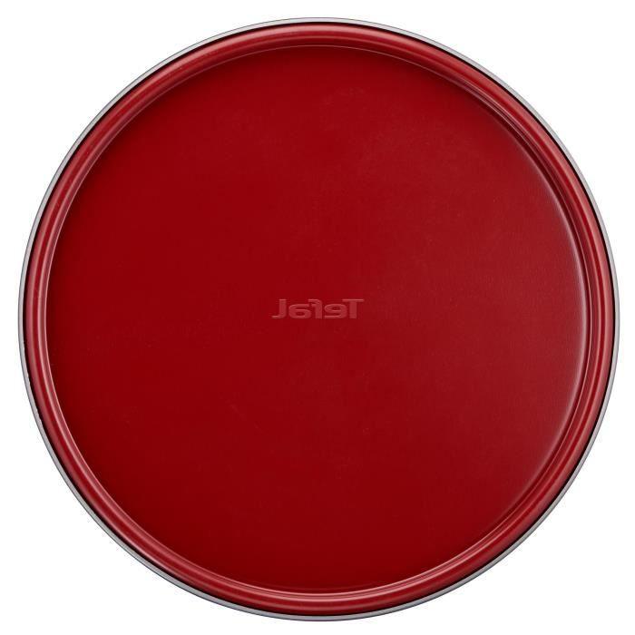 TEFAL Delibake Moule a charniere 25 cm, Acier carbone, Démoulage facile, Rouge J1641314 TEFAL