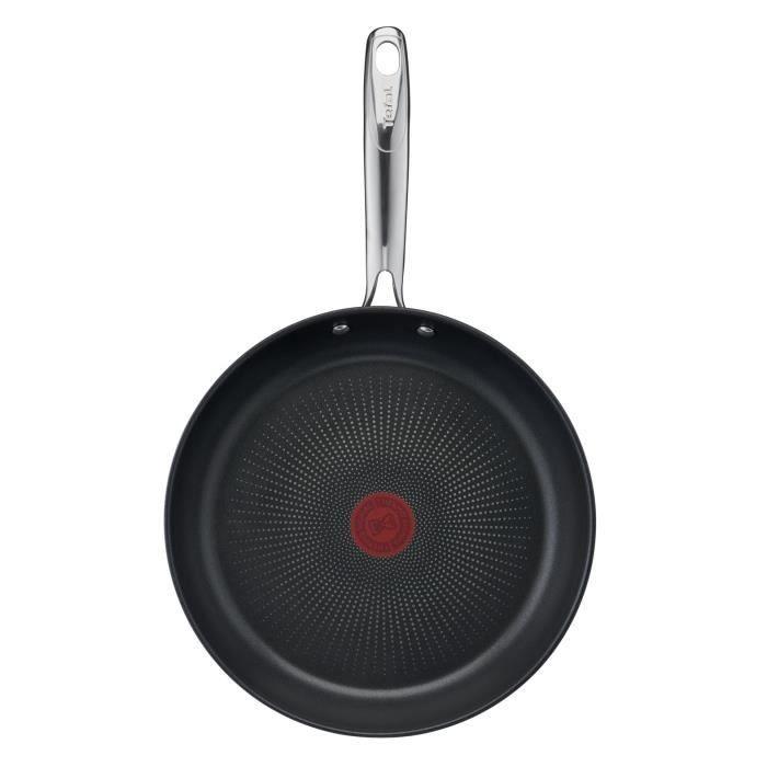 TEFAL Duetto+ Lot de 2 poeles 24/28 cm, Induction, Revetement antiadhésif, Acier inoxydable haute qualité, Garantie 10 ans G732S255 TEFAL